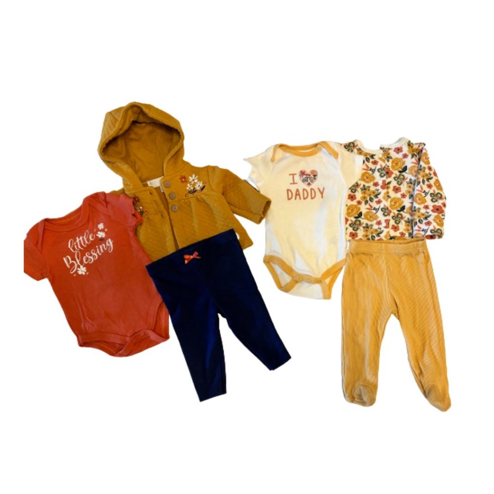 3-6 Month Baby Girl Yellow Cardigan Set